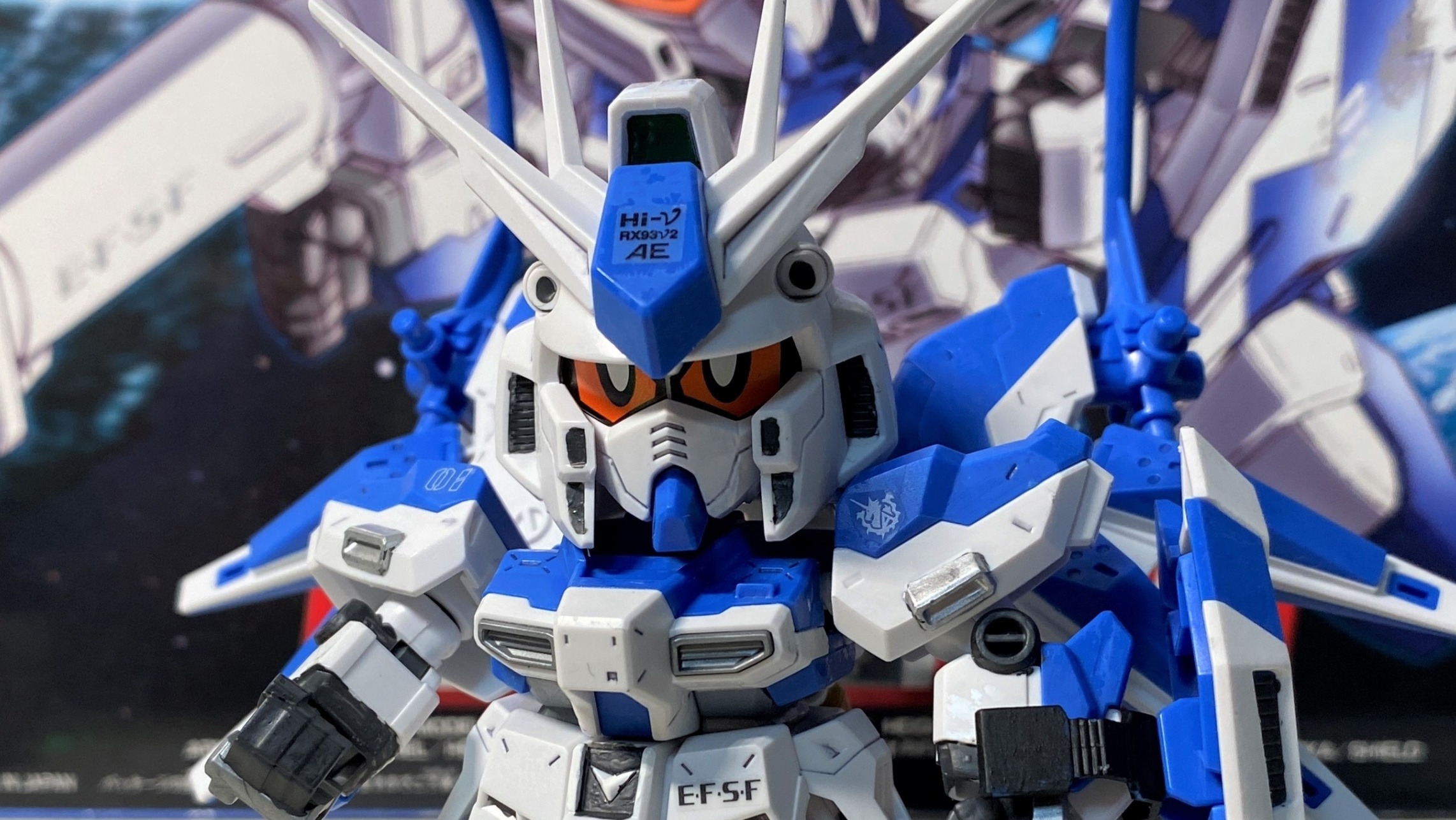 SDガンダムBB戦士 No.384 Hi-νガンダム｜素組みからフリーハンド筆塗り