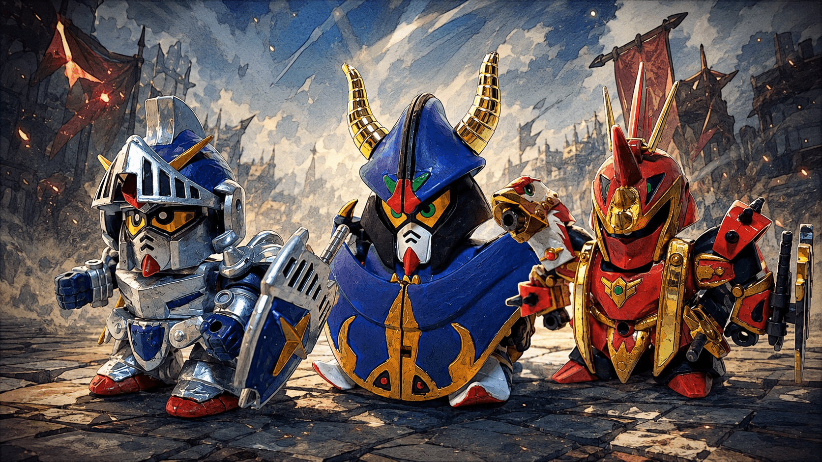 懐かしの騎士たちが再び集結！BB戦士「ナイトガンダム・サタンガンダム