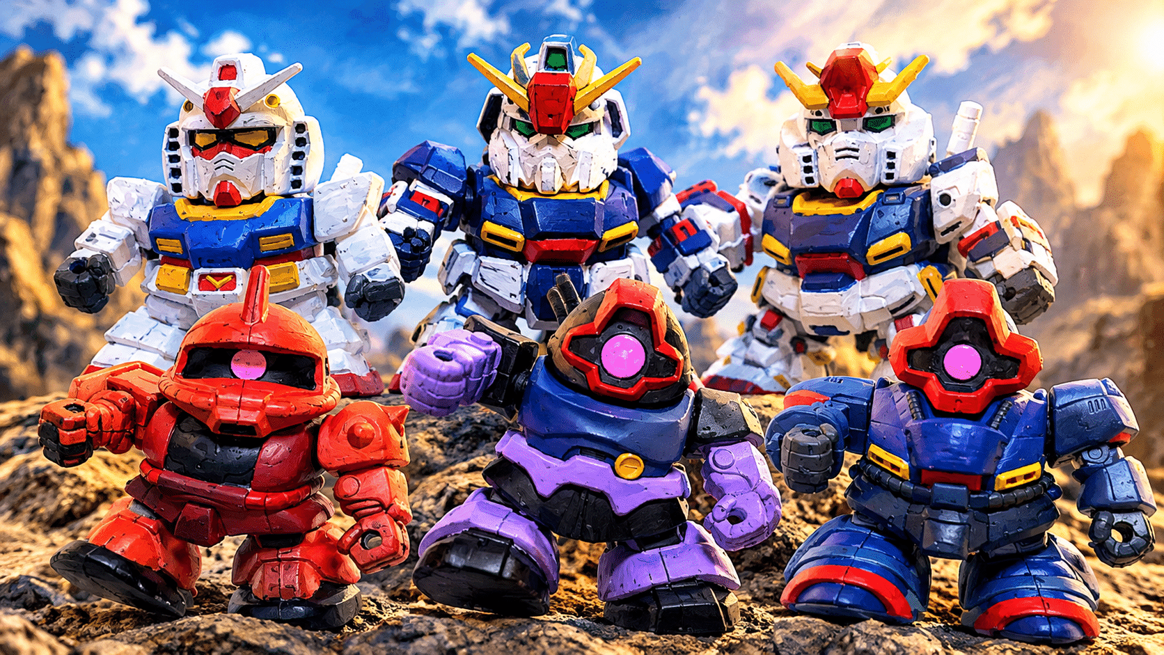 SDガンダム創世期のBB戦士6体を組み立てる｜ガンダマン・ゼータマン