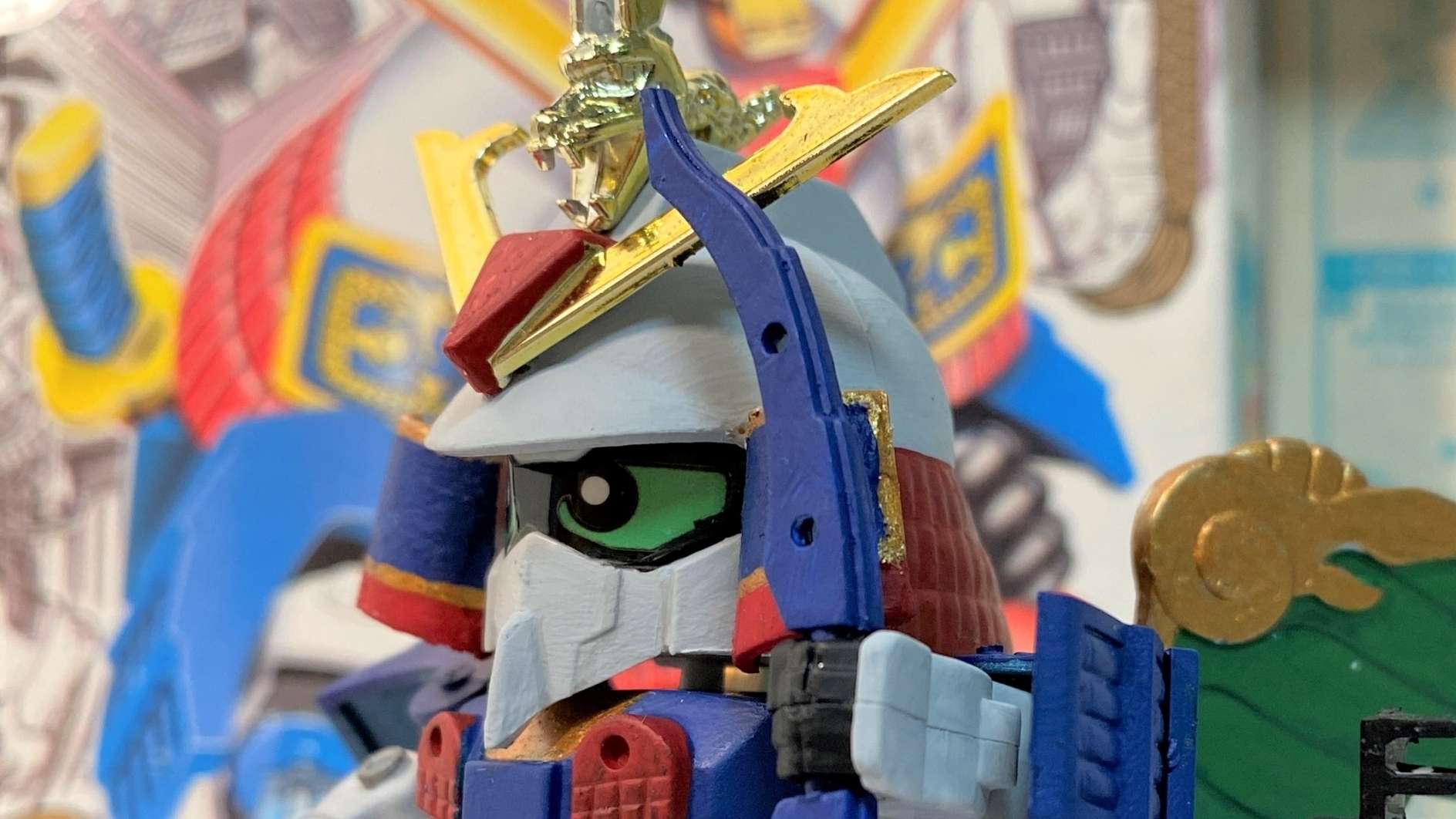 SDガンダムBB戦士 No.23-2 武者ゼータガンダム＋麒麟の神器を筆塗り