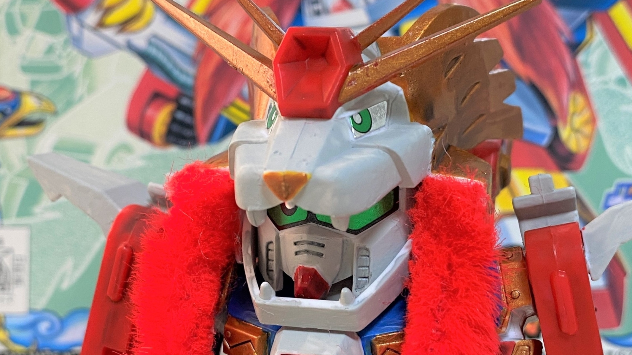 SDガンプラ制作記】BB戦士 No.80 獅頑駄無を水性アクリルで筆塗り