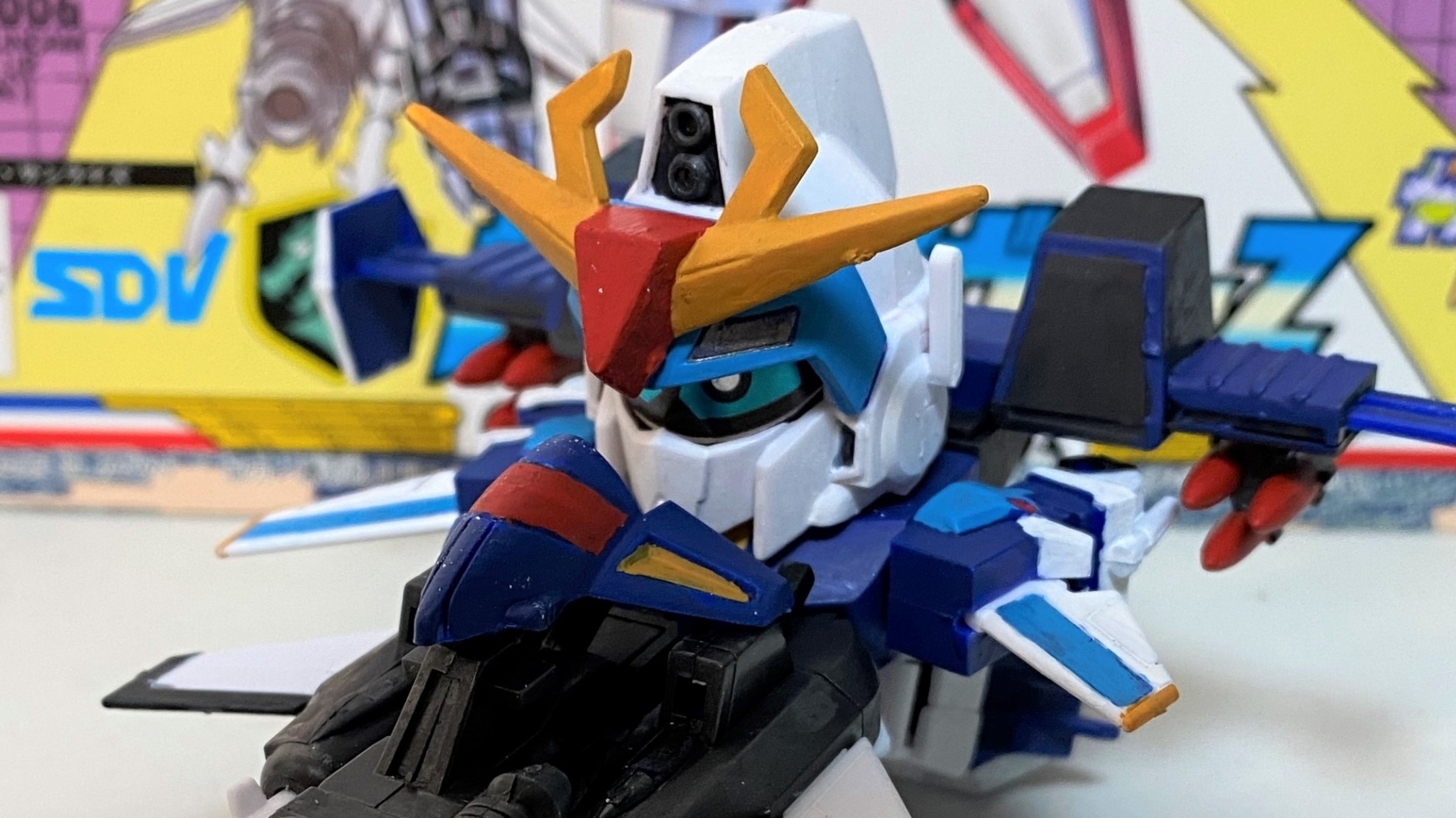 069 SDガンダムBB戦士No.70 ガンセイヴァーZを水性アクリルで筆