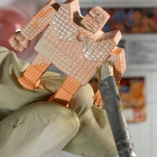 キンケシ復刻版 塗装】サンシャインを初代アニメカラーで再現！水性