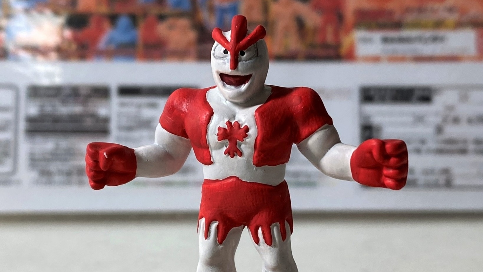 キンケシ復刻版・夢の超人タッグ編｜カナディアンマンを水性アクリルで