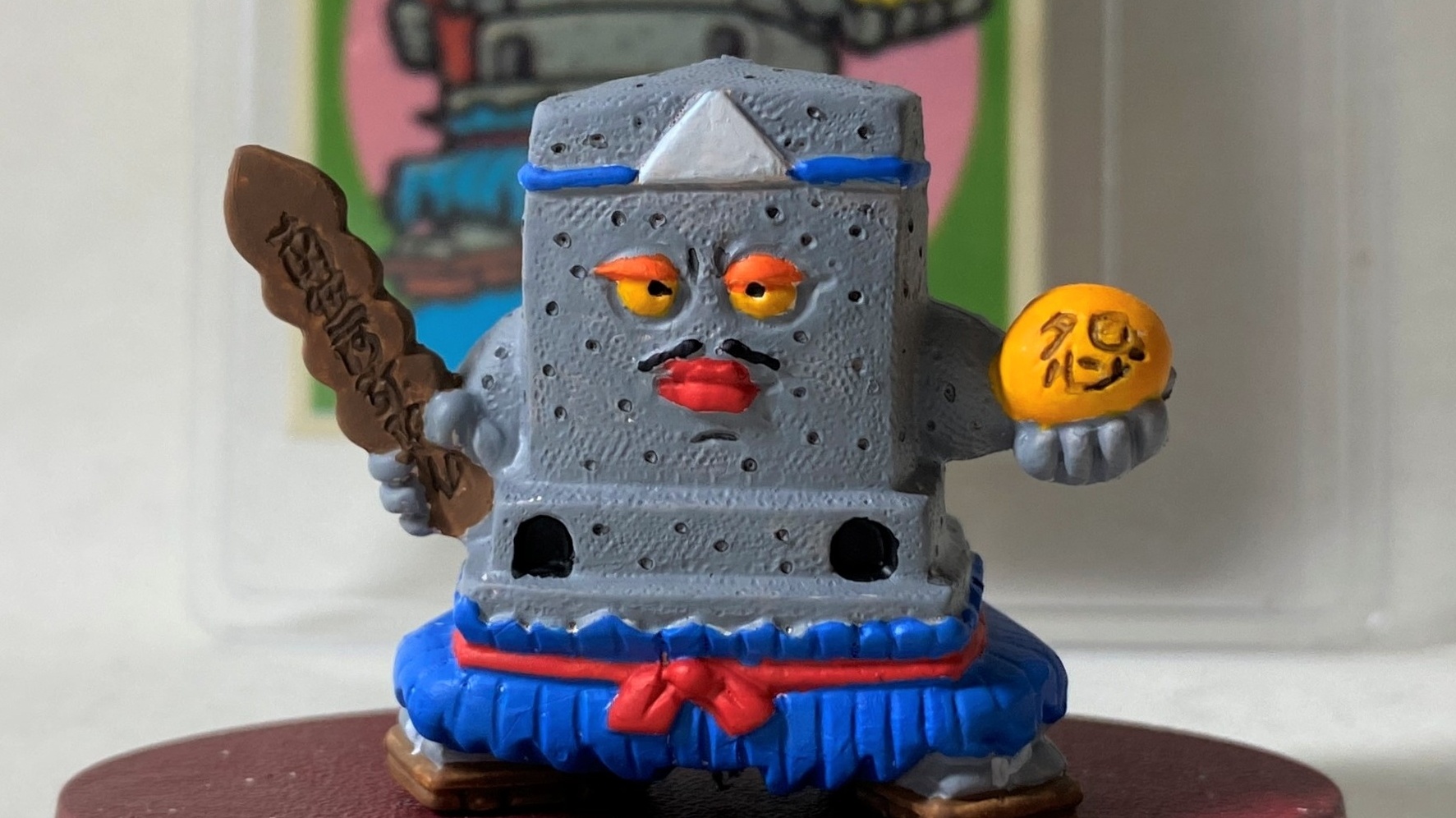 当時物ビックリマン消しゴム「墓魔」を水性アクリルで筆塗り！魔の弐